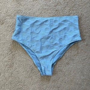 NWT Peek & beau Bikini Bottom high waisted blue floral bottom size 12